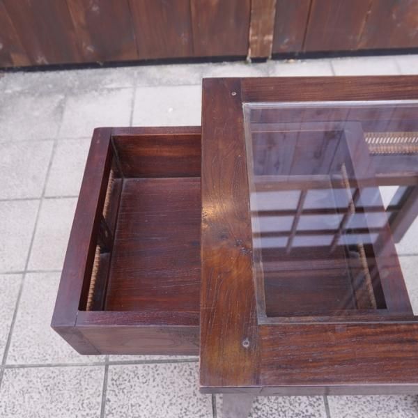 中古 希少な絶版品! 美品 アジアン家具 ヒッカドゥワ(HIKKA DUWA) チーク材  シンプルな縦型飾り棚(オープンラック、オープンシェルフ)(R-058370) | ラフジュ工房