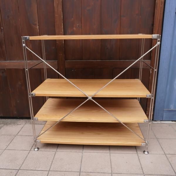 ステンレスユニットシェルフ オーク材棚セット ワイド 小 | 無印良品