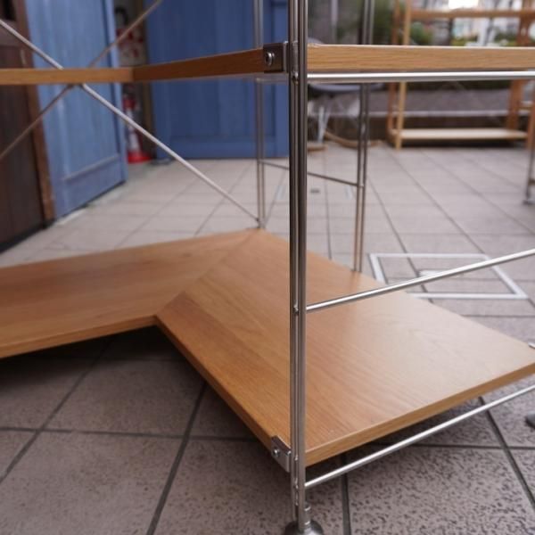 無印良品(MUJI)の人気のオーク材×ステンレス 3段コーナー 無印良品(MUJI)の人気のオーク材×ステンレス 3段コーナー