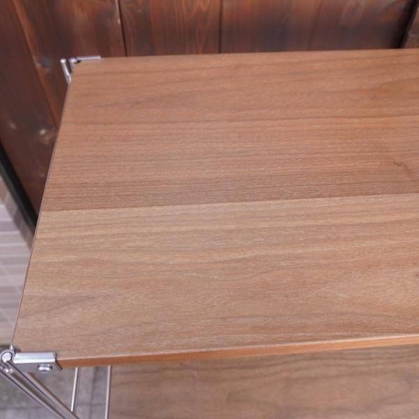 無印良品(MUJI)の人気のウォールナット材×ステンレス 4段 無印良品(MUJI)の人気のウォールナット材×ステンレス 4段