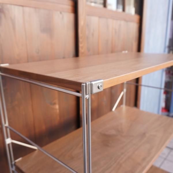 無印良品(MUJI)の人気のウォールナット材×ステンレス 4段 無印良品(MUJI)の人気のウォールナット材×ステンレス 4段