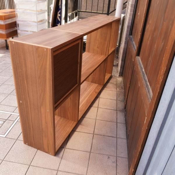 人気の無印良品(MUJI)のウォールナット材・2段・3列 人気の無印良品(MUJI)のウォールナット材・2段・3列