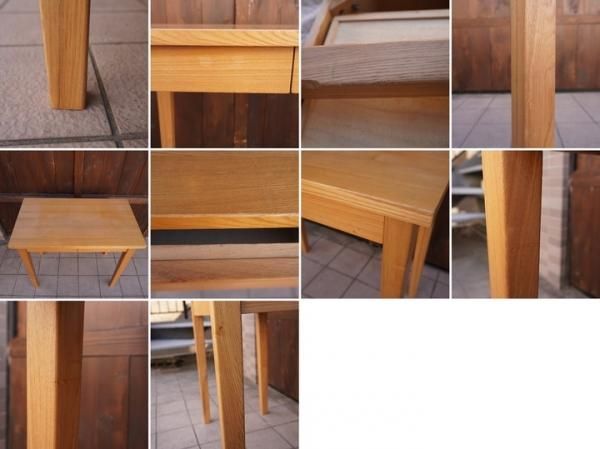 稀少なタモ材を使用した無印良品(MUJI)のパーソナルデスク 稀少なタモ材を使用した無印良品(MUJI)のパーソナルデスク