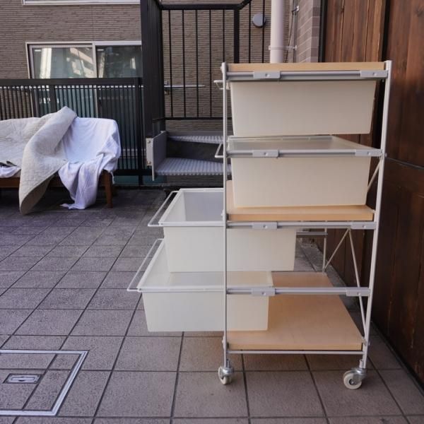 無印良品(MUJI)のスチール3段引き出し付きユニットシェルフ 無印良品(MUJI)のスチール3段引き出し付きユニットシェルフ
