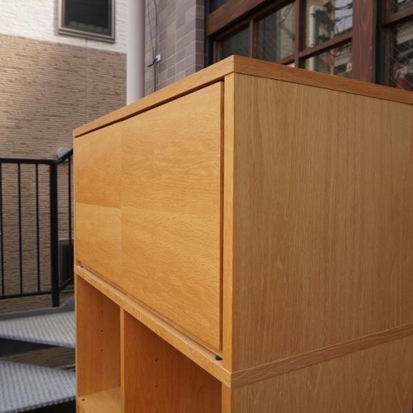 人気の無印良品(MUJI)のオーク材 スタッキングキャビネットです 人気の無印良品(MUJI)のオーク材 スタッキングキャビネットです