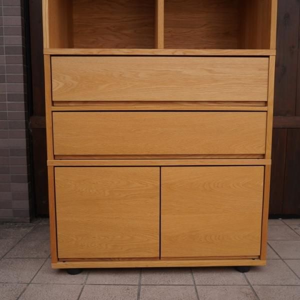 人気の無印良品(MUJI)のオーク材 スタッキングキャビネットです 人気の無印良品(MUJI)のオーク材 スタッキングキャビネットです