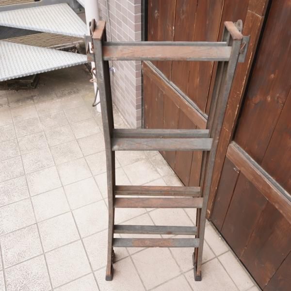 ◆アンティーク脚立   ラダ－ ◆お値下げ！！ イギリス アンティーク ステップラダー 脚立 ディスプレイ 6628
