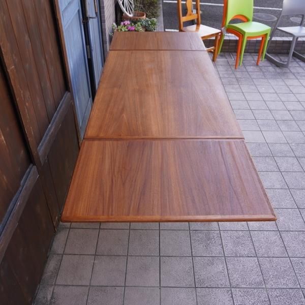 値下げ/デンマーク製のチーク材を使用した伸長式ダイニング 値下げ/デンマーク製のチーク材を使用した伸長式ダイニング