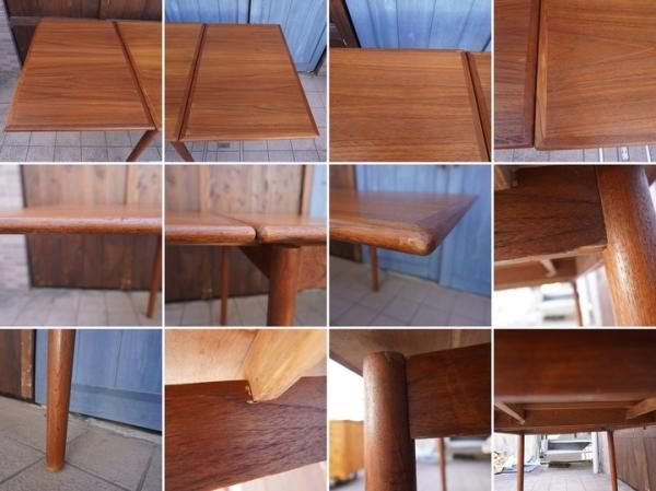 値下げ/デンマーク製のチーク材を使用した伸長式ダイニング 値下げ/デンマーク製のチーク材を使用した伸長式ダイニング