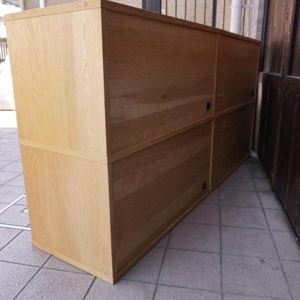 人気の無印良品(MUJI)のオーク材 スタッキングキャビネットです 人気の無印良品(MUJI)のオーク材 スタッキングキャビネットです