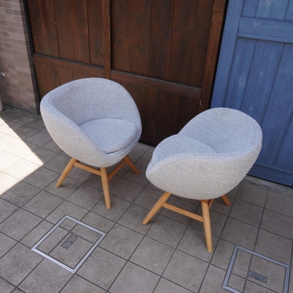 MOMO NATURALモモナチュラルのM ROUND CHAIR ML / COVERING 2脚