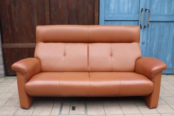 老舗家具メーカーHAMAMOTO(浜本工芸)のWL-2100 本革2人掛けソファー