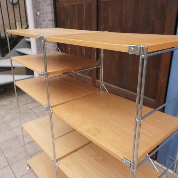 ステンレスユニットシェルフ オーク材棚セット 小 | 無印良品