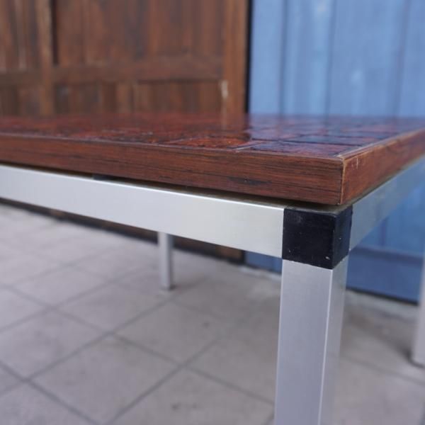 値下げ/デンマーク製タイルトップ サイドテーブルです