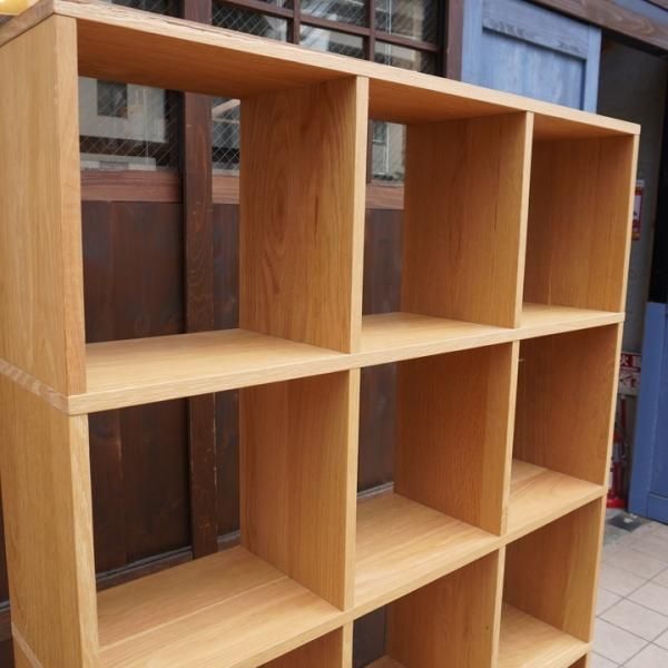 人気の無印良品(MUJI)のオーク材 3段・4列スタッキングシェルフ 人気の無印良品(MUJI)のオーク材 3段・4列スタッキングシェルフ