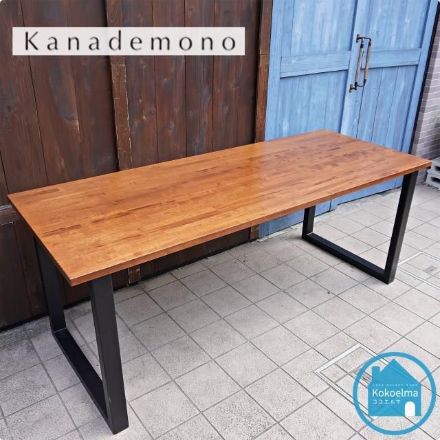 美品】KANADEMONO THE TABLE ラバーウッド デスク ②-