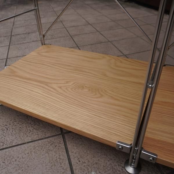 無印良品(MUJI)のオーク材 ステンレスユニットシェルフ 2列×3段 無印良品(MUJI)のオーク材 ステンレスユニットシェルフ 2列×3段