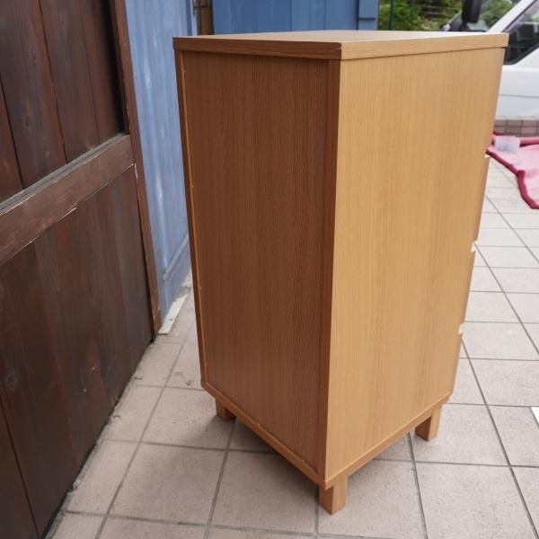 2/7まで【美品】無印良品 オーク材 北欧風ナチュラルキャビネット 四段チェスト 人気の無印良品(MUJI)のオーク材を使用したチェスト・4段です