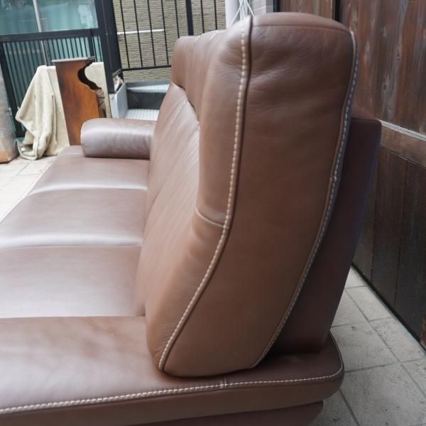 値下げ/karimoku(カリモク家具)より本革を使用したZT86モデル 3人掛け