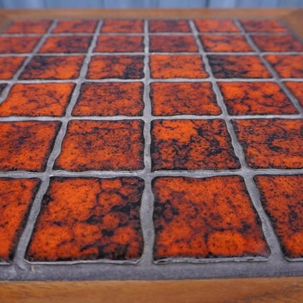 レア！北欧ビンテージ　家具　チーク　タイルトップテーブル　アンティーク家具 デンマーク製 タイルトップサイドテーブル チーク材 北欧家具