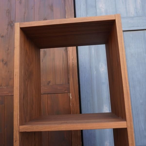 MUJI 無印 スタッキングシェルフ ワイド ２段 ウォールナット　中古品 無印良品 スタッキングシェルフ ワイド 2段 ウォールナット材 幅