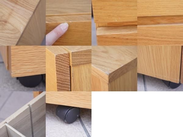 人気のMUJI(無印良品)のオーク無垢材 デスクワゴンです 人気のMUJI(無印良品)のオーク無垢材 デスクワゴンです