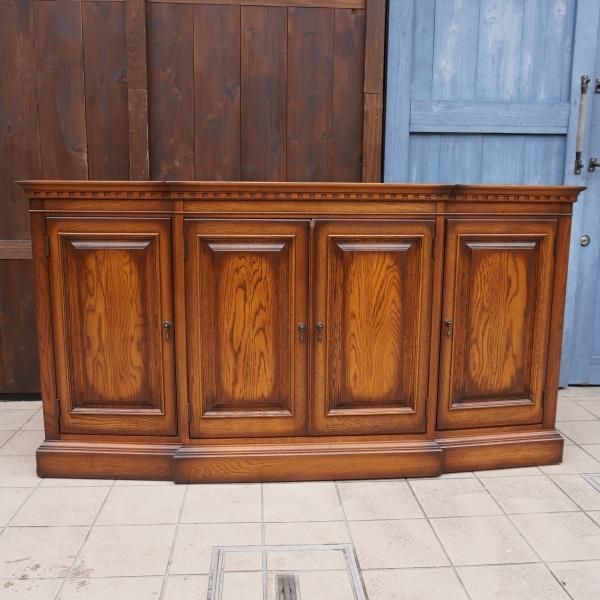 美品 IDC大塚家具 上坂木材 社シリーズ サイドボード 楢材 リビング