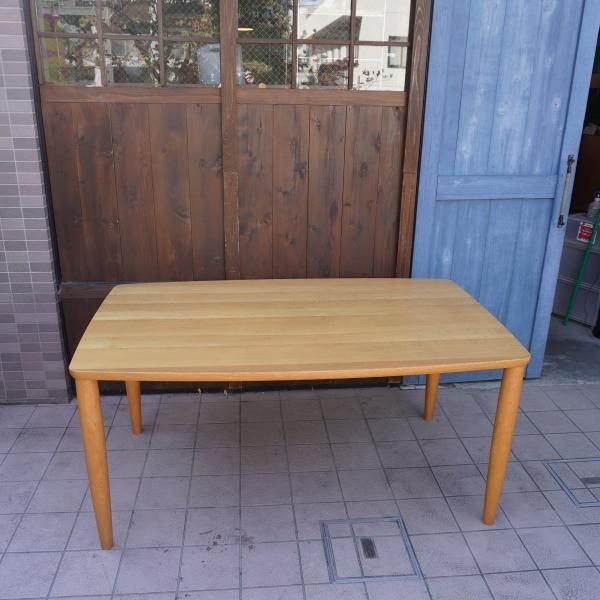 柏木工　ダイニングテーブル　オーク　無垢材　北欧　W125 飛騨家具　作業台 KASHIWA 柏木工 オーク無垢材 ダイニングテーブル 北欧スタイル