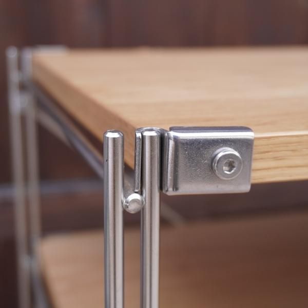 無印良品(MUJI)のオーク材 4段帆布バスケット付きステンレス 無印良品(MUJI)のオーク材 4段帆布バスケット付きステンレス