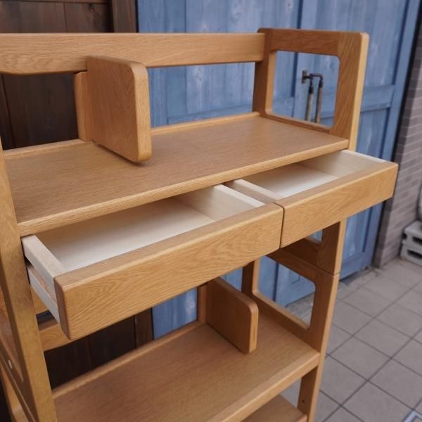 浜本工芸 HAMAMOTO 楢 ナラ材 本棚 飾り棚 キャビネット 本箱