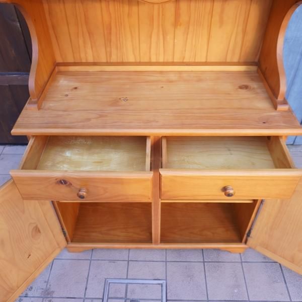 ゴンゴン　フランスベッド　Ticaカントリー　食器棚　カップボード♪ Francebed(フランスベッド)のパイン材を使用した南欧カントリー