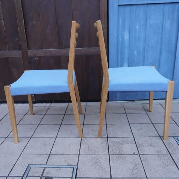 秋田木工 ダイニングチェア②（大塚家具） 秋田木工 ダイニングチェア「N005」ナラ材 BWN色/張地 PVC BE