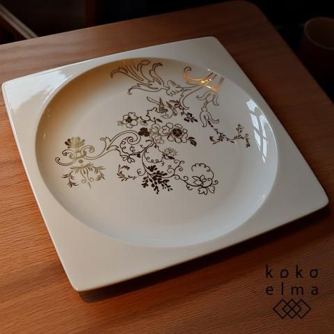 ◆未使用品◆英国王室御用達ブランドWEDGWOOD(ウェッジウッド) PLATO GOLD(プラトン ゴールド) エリシアン -理想郷-  スクエアプレート 27cm 大皿 - kokoelma　-ココエルマ- 　雑貨・中古家具・北欧家具・アンティーク家具の通販　インテリアショップ　 多摩モノレール沿い ...