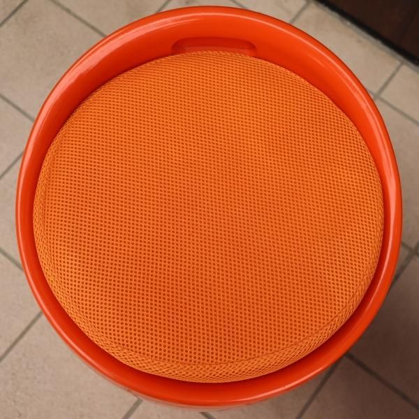 レトロモダン オレンジ スツール 2点セット シンプル 座面下収納