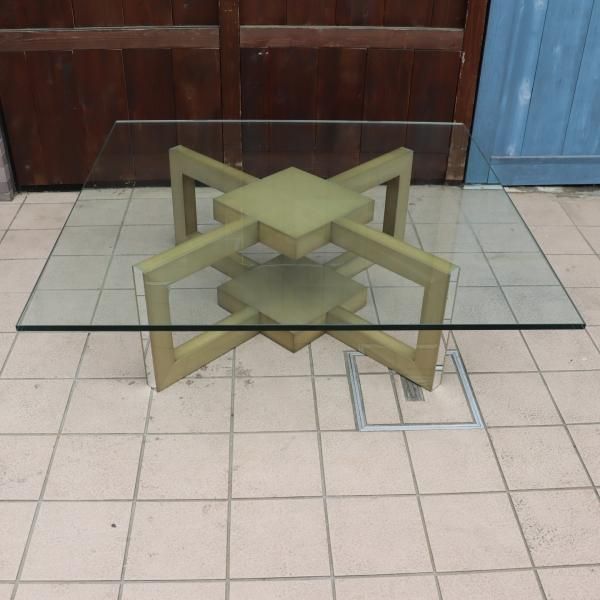 北欧家具　デンマーク　ガラストップ　センターテーブル　大塚家具輸入品 北欧家具 デンマーク ガラストップ センターテーブル 大塚家具輸入品