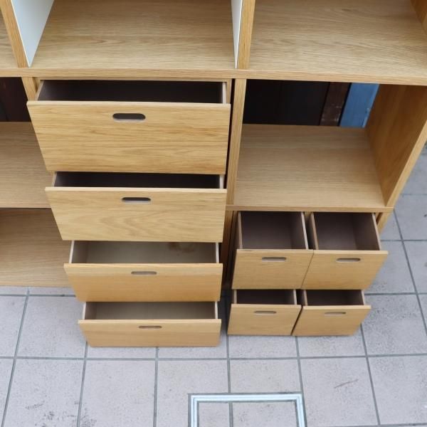 人気の無印良品(MUJI)のオーク材 3段・3列スタッキングシェルフ 人気の無印良品(MUJI)のオーク材 3段・3列スタッキングシェルフ