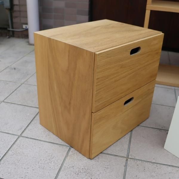 人気の無印良品(MUJI)のオーク材 3段・3列スタッキングシェルフ 人気の無印良品(MUJI)のオーク材 3段・3列スタッキングシェルフ