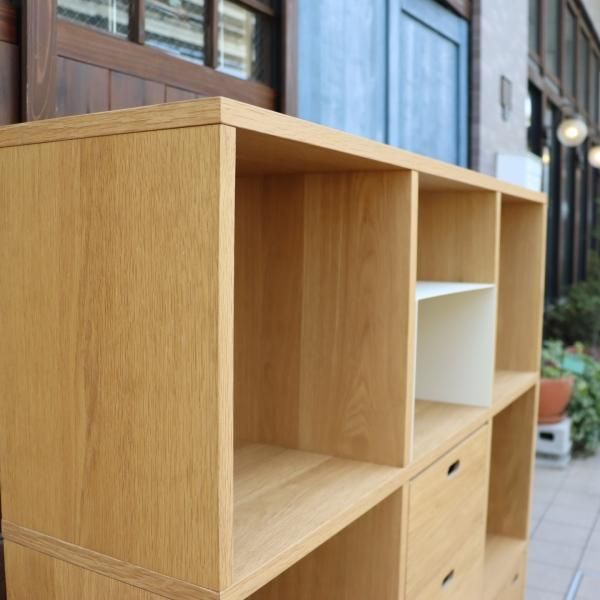 人気の無印良品(MUJI)のオーク材 3段・3列スタッキングシェルフ 人気の無印良品(MUJI)のオーク材 3段・3列スタッキングシェルフ