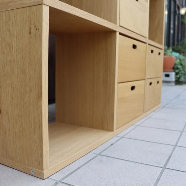 人気の無印良品(MUJI)のオーク材 3段・3列スタッキングシェルフ 人気の無印良品(MUJI)のオーク材 3段・3列スタッキングシェルフ