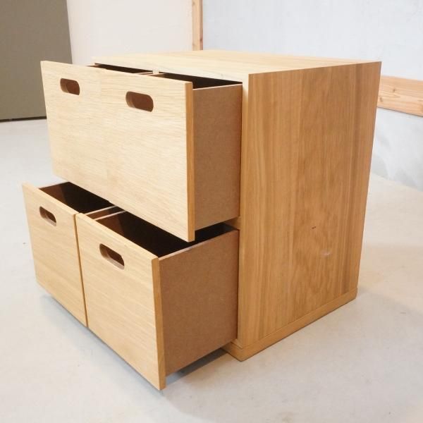 人気の無印良品(MUJI)のオーク材 2段スタッキングチェストです 人気の無印良品(MUJI)のオーク材 2段スタッキングチェストです