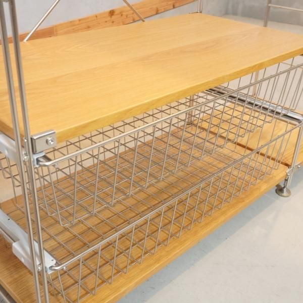 無印良品(MUJI)の人気のオーク材×ステンレス ユニットシェルフ 無印良品(MUJI)の人気のオーク材×ステンレス ユニットシェルフ