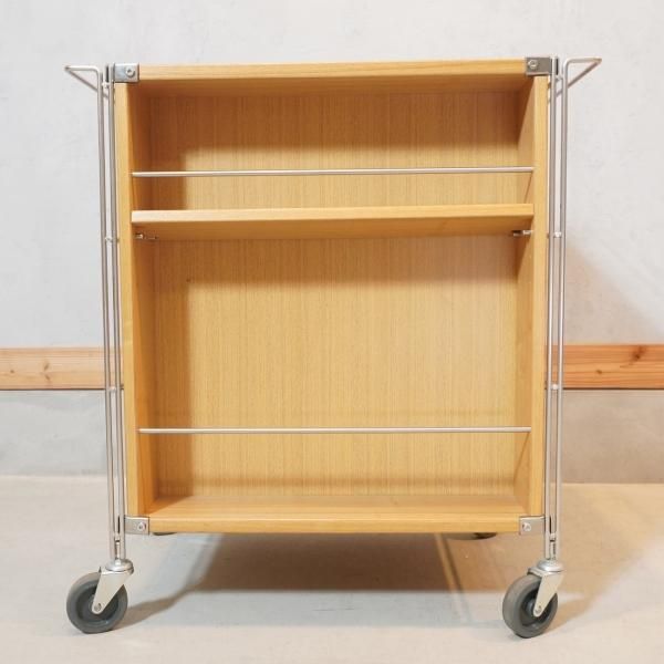 無印良品(MUJI)の人気のタモ材×ステンレス キッチンワゴンです 無印良品(MUJI)の人気のタモ材×ステンレス キッチンワゴンです