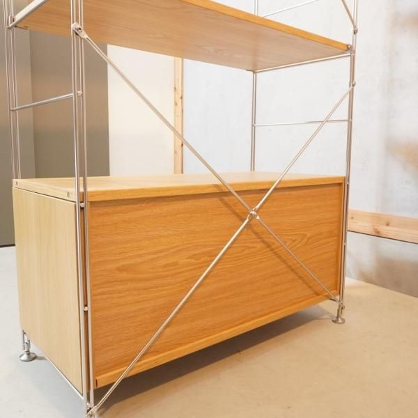 無印良品(MUJI)の人気のオーク材×ステンレス ユニットシェルフ 無印良品(MUJI)の人気のオーク材×ステンレス ユニットシェルフ