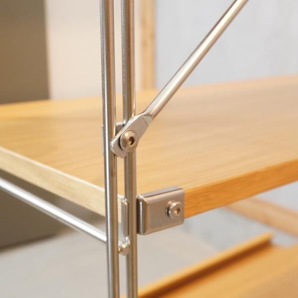 無印良品(MUJI)の人気のオーク材×ステンレス ユニットシェルフ 無印良品(MUJI)の人気のオーク材×ステンレス ユニットシェルフ