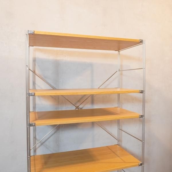 無印良品(MUJI)の人気のオーク材×ステンレス ユニットシェルフ 無印良品(MUJI)の人気のオーク材×ステンレス ユニットシェルフ
