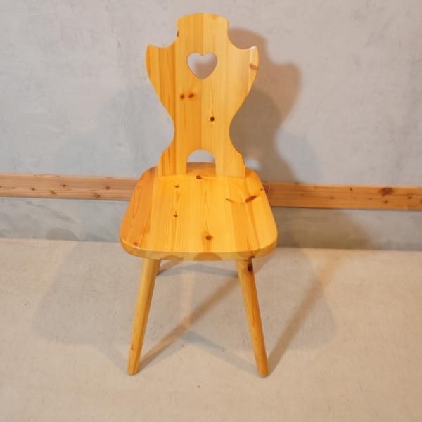 【美品】パイン材　スペイン製　カントリーチェア　単品　椅子　ダイニング　北欧 パイン材スペイン製カントリーチェア単品椅子ダイニング