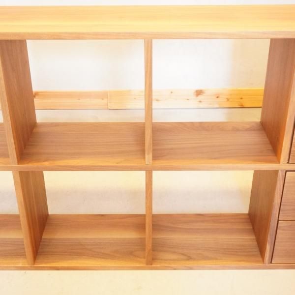 人気の無印良品(MUJI)のウォールナット材・2段・5列 人気の無印良品(MUJI)のウォールナット材・2段・5列