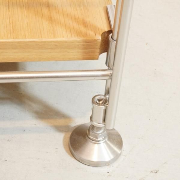 無印良品(MUJI)のオーク材 2連ステンレスユニットシェルフです 無印良品(MUJI)のオーク材 2連ステンレスユニットシェルフです