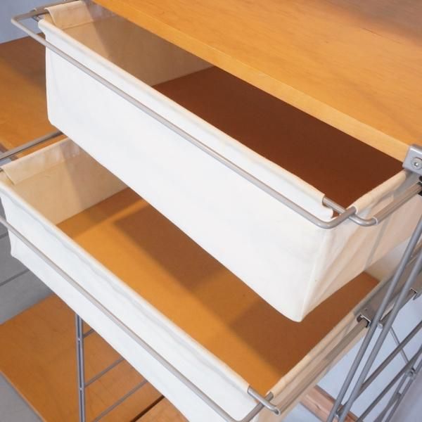 無印良品(MUJI) メープル材×スチール ユニットシェルフ 帆布 無印良品(MUJI) メープル材×スチール ユニットシェルフ 帆布