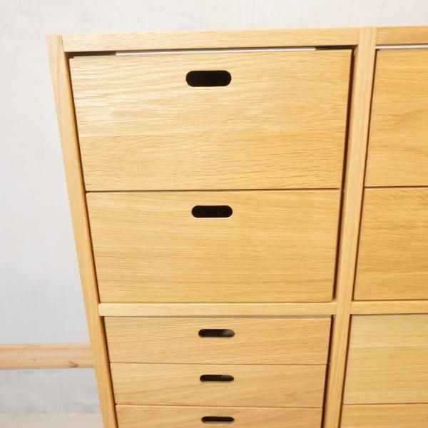 人気の無印良品(MUJI)のオーク材 3段・2列スタッキングシェルフ 人気の無印良品(MUJI)のオーク材 3段・2列スタッキングシェルフ